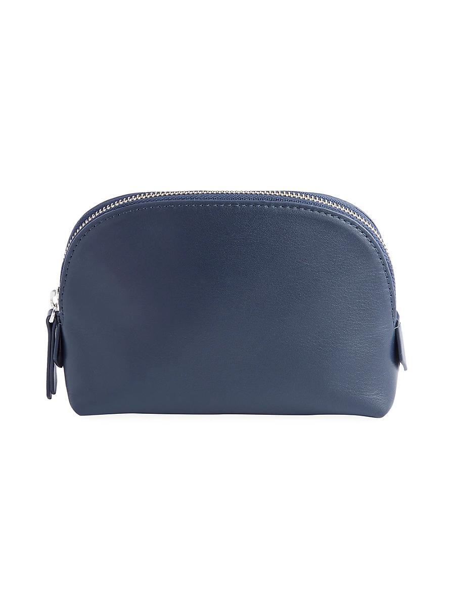 Womens Compact Leather Cosmetic Bag Product Image