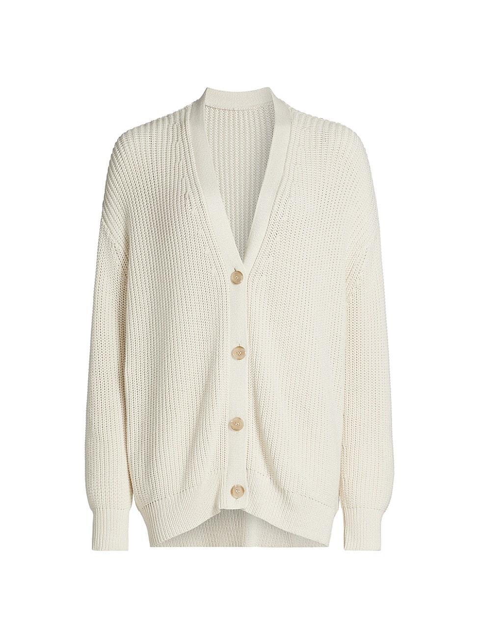 Womens Cotton Cocoon Cardigan Product Image