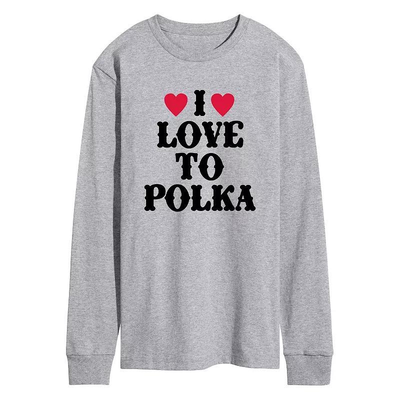 Men's I Love To Polka Tee, Size: Medium, Gray Product Image