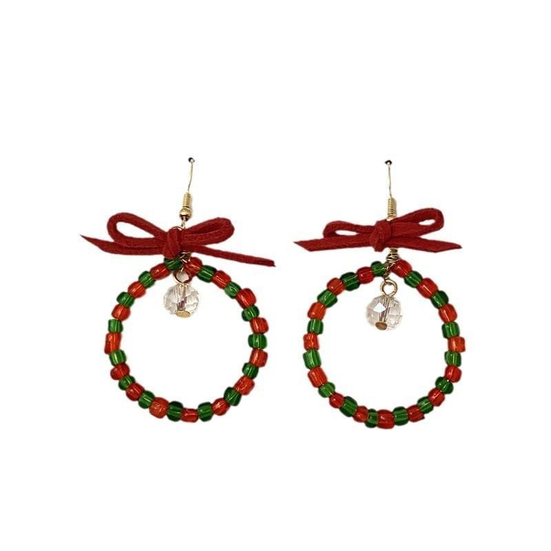 Beaded Hoop Drop Earring Product Image