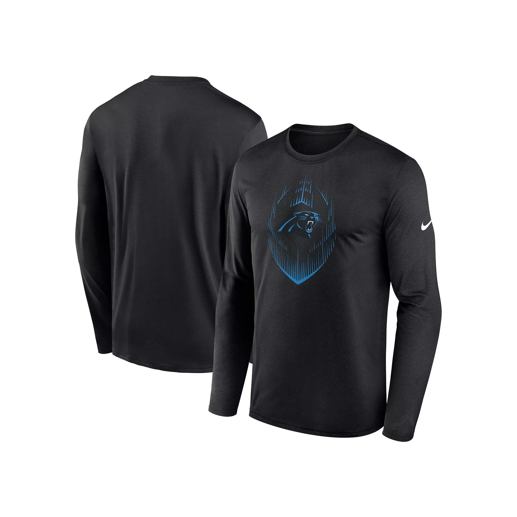 Men's Nike Black Stanford Cardinal Primary Stack Legend Long Sleeve T-Shirt,  Product Image