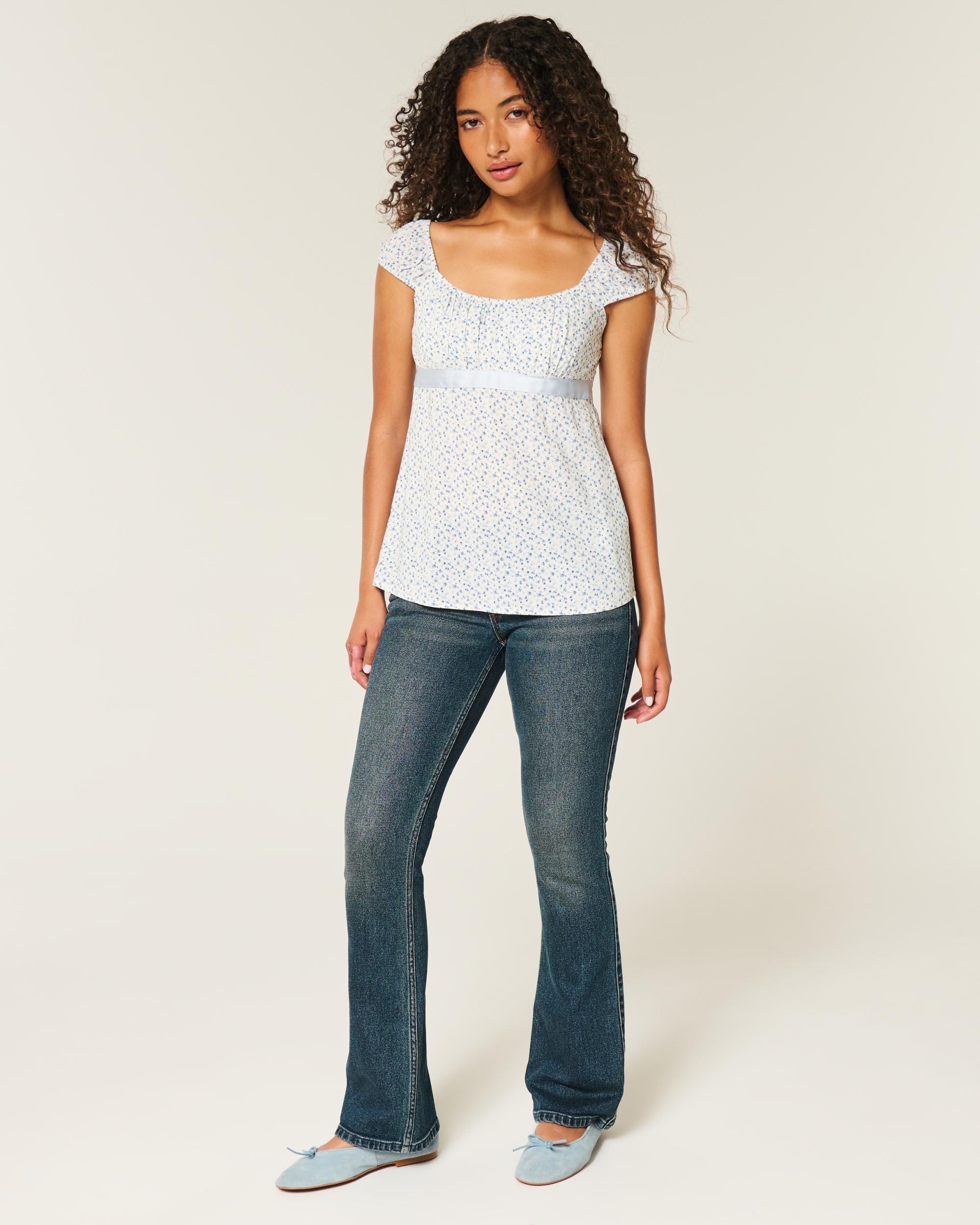 Easy Satin Tie Babydoll Top Product Image