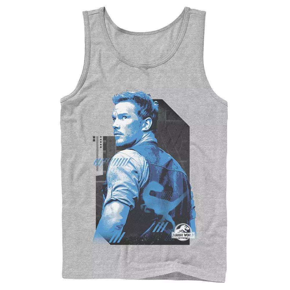 Men's Jurassic World Owen Blue Tone Portrait Tank Top,  Product Image