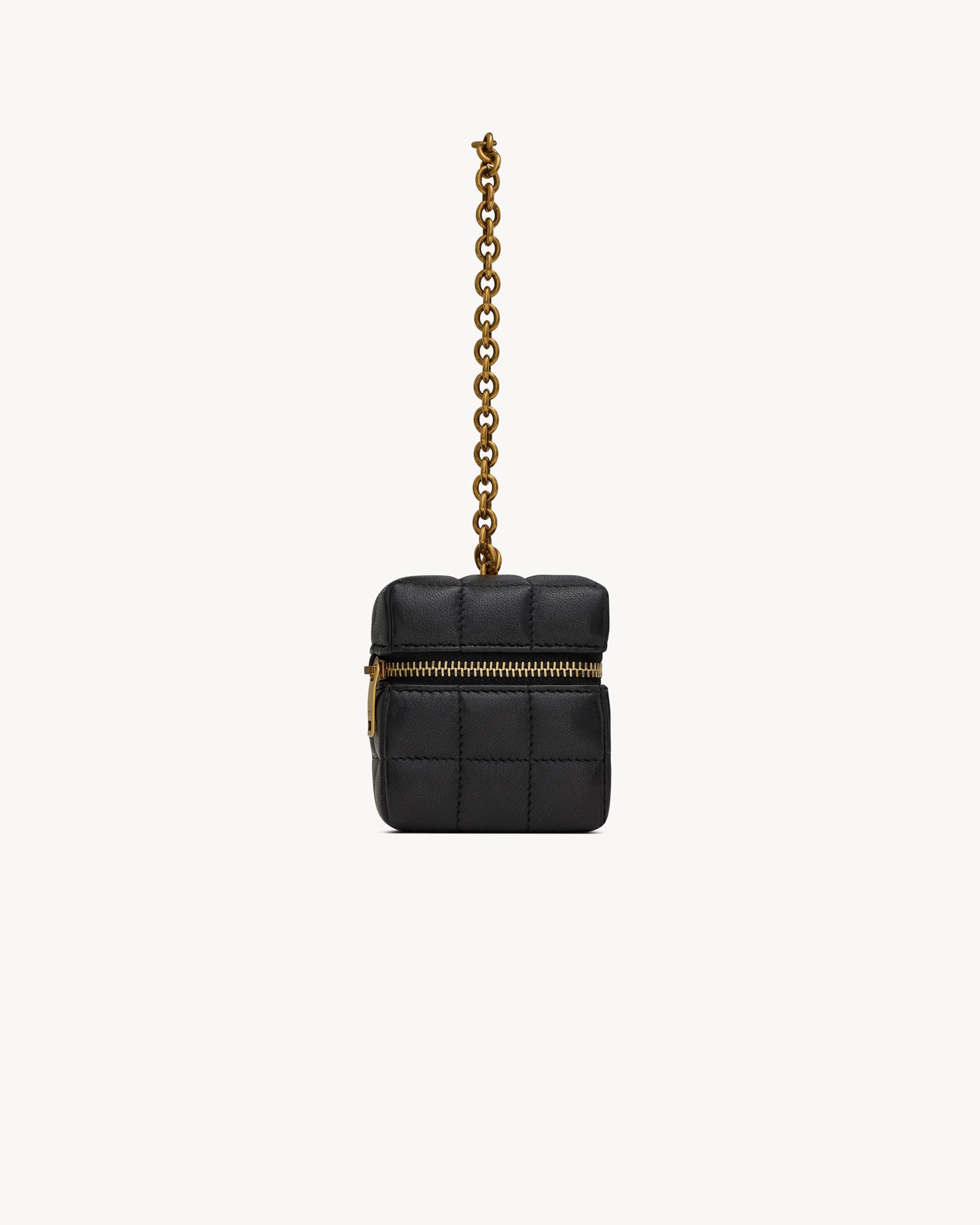 CASSANDRE MATELASSÉ CARRÉ mini cube on chain in lambskin Product Image