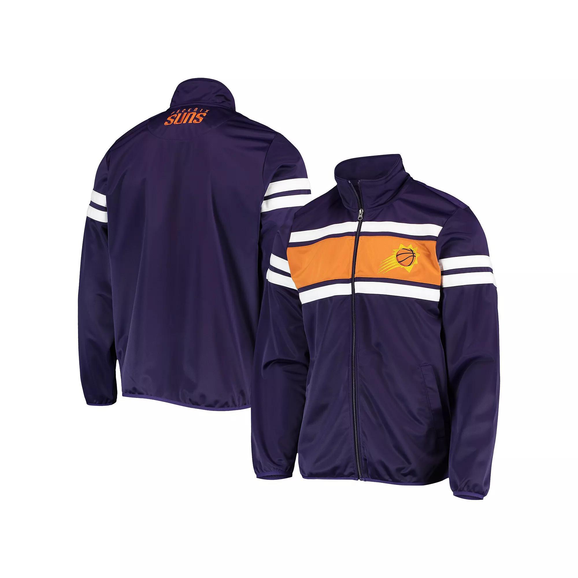 Men's G-III Sports by Carl Banks Purple/Orange Phoenix Suns Power Pitcher Full-Zip Track Jacket, Size: XL, Phx Purple Product Image