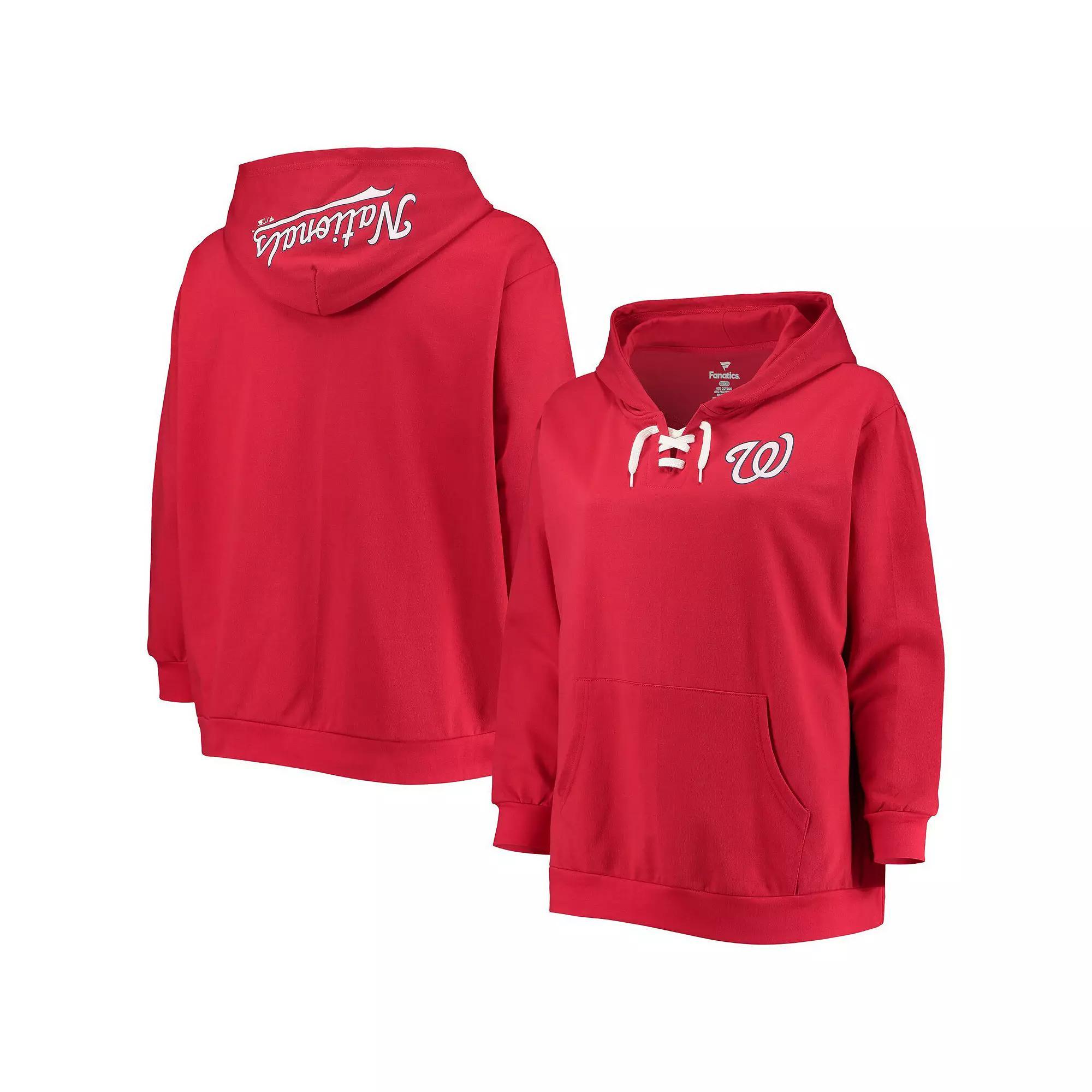 Women's Red Washington Nationals Plus  Product Image