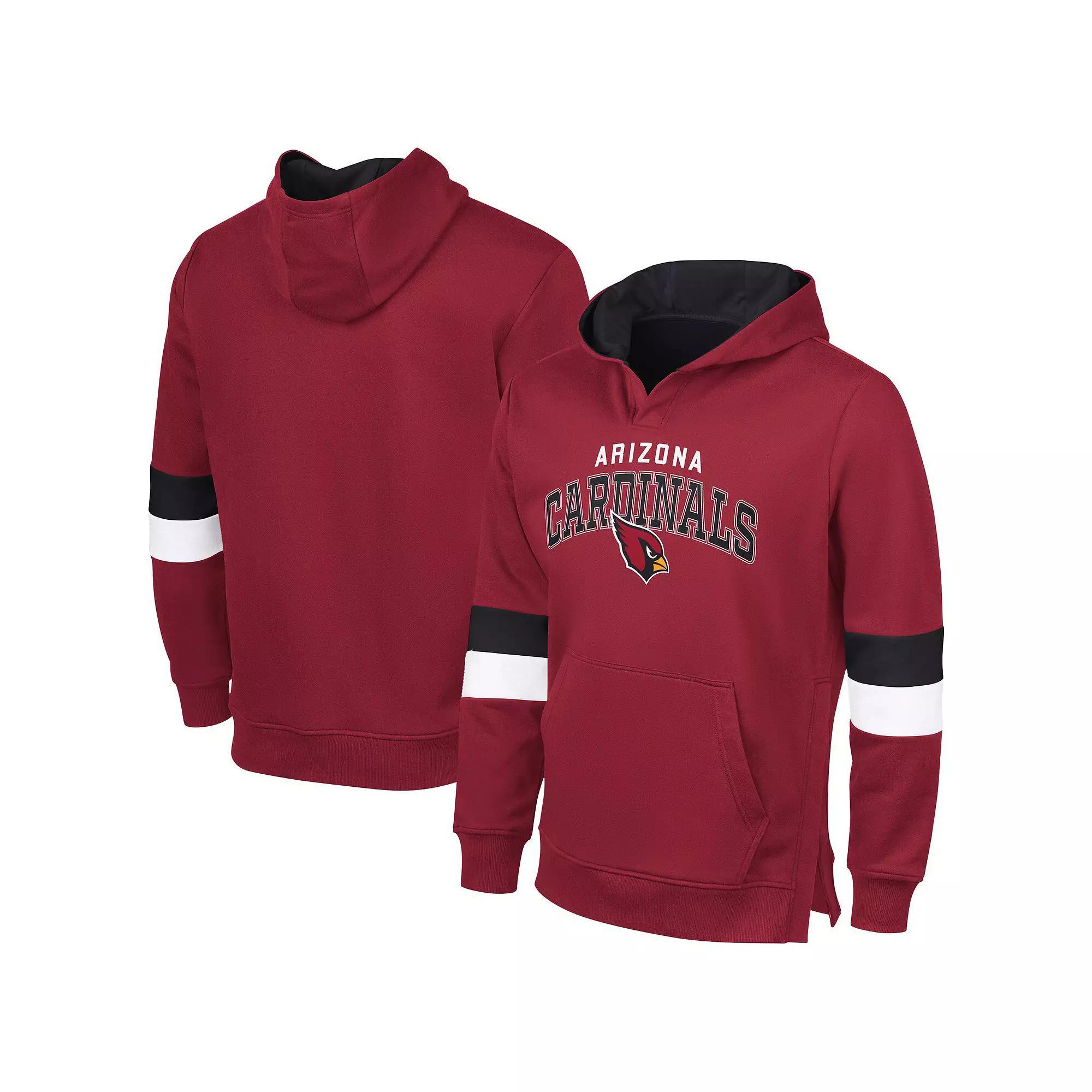 Men's G-III Sports by Carl Banks Cardinal/Black Arizona Cardinals Adaptive Faceoff Pullover Hoodie,  Product Image