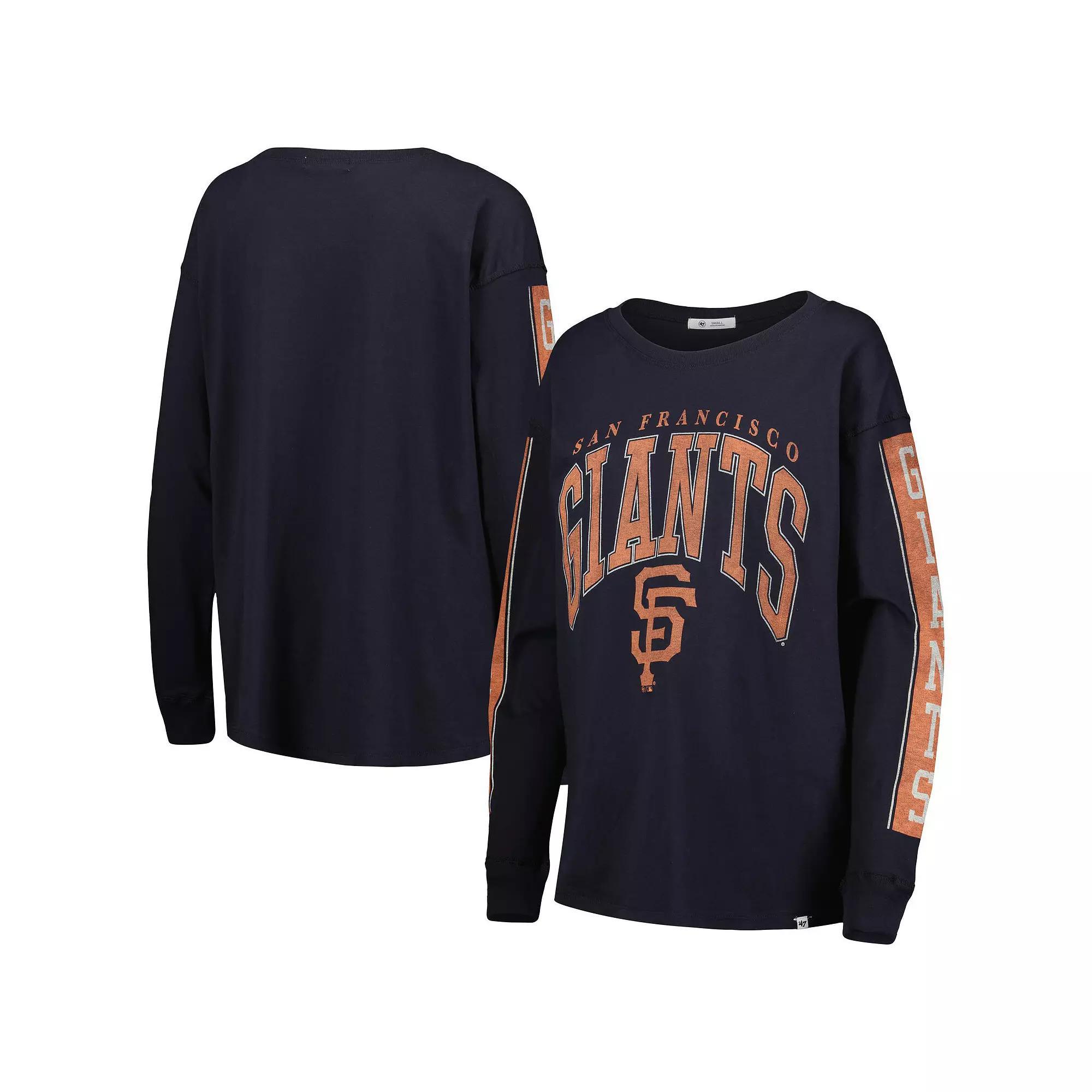 Women's '47 Black San Francisco Giants Statement Long Sleeve T-Shirt,  Product Image
