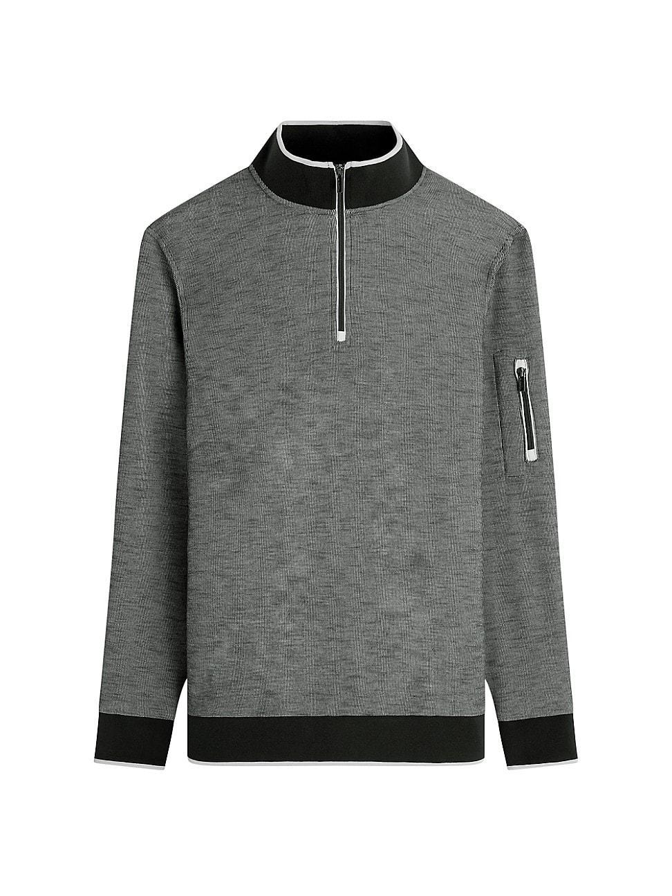 Mens Long-Sleeve Quarter-Zip Sweater Product Image