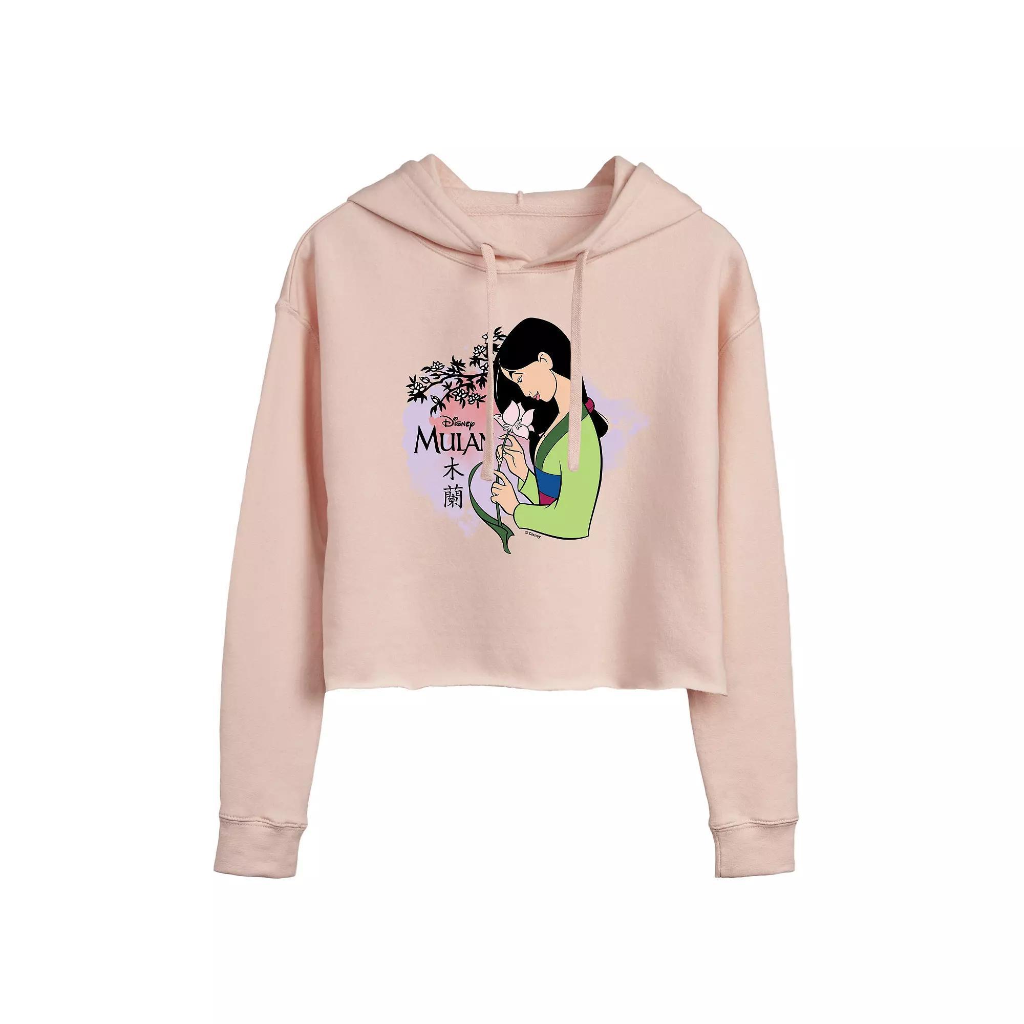 Disney's Mulan Women's Blossoms Cropped Hoodie, Girl's,  Product Image