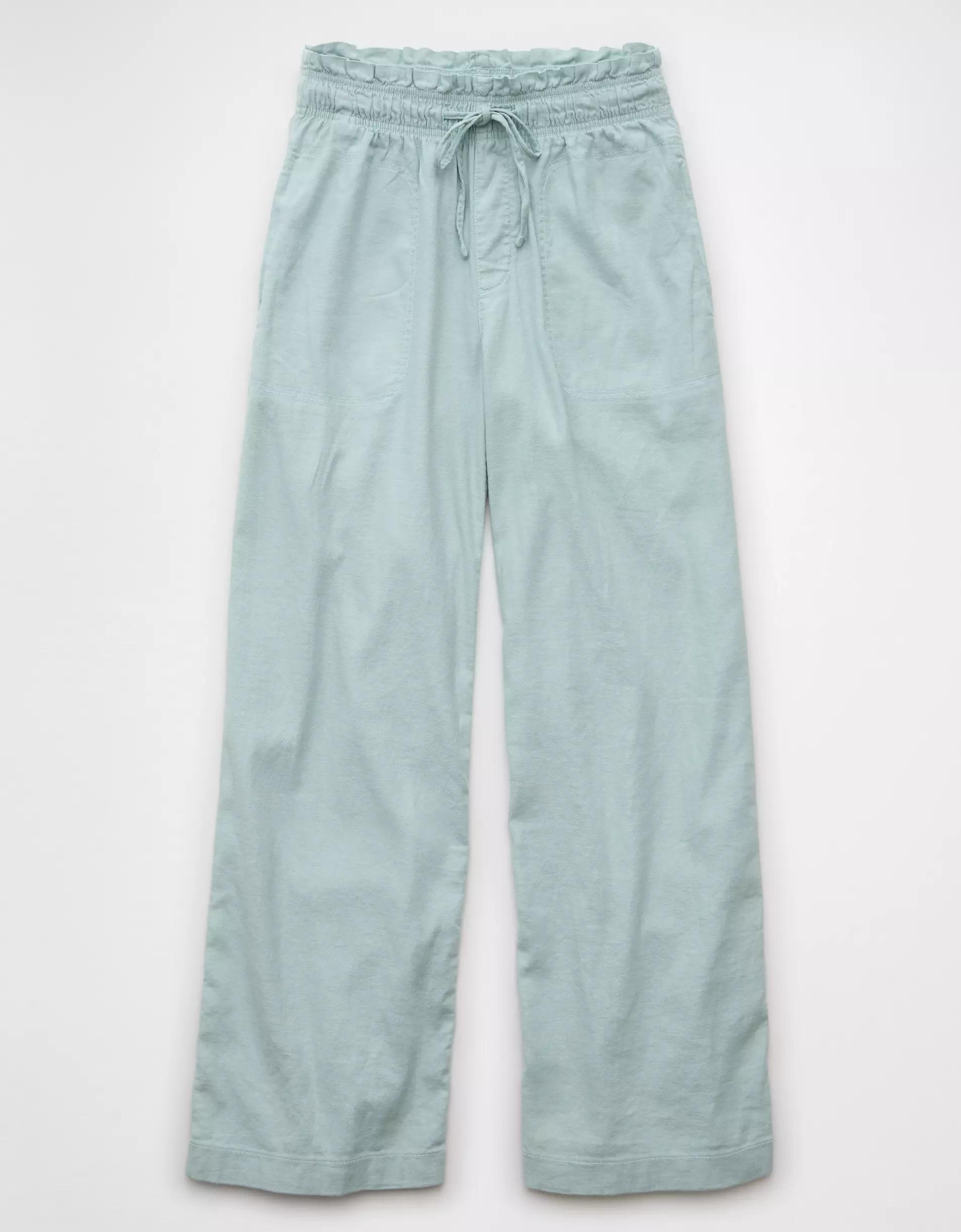 AE Dreamy Drape Linen-Blend Pull-On Pant Product Image