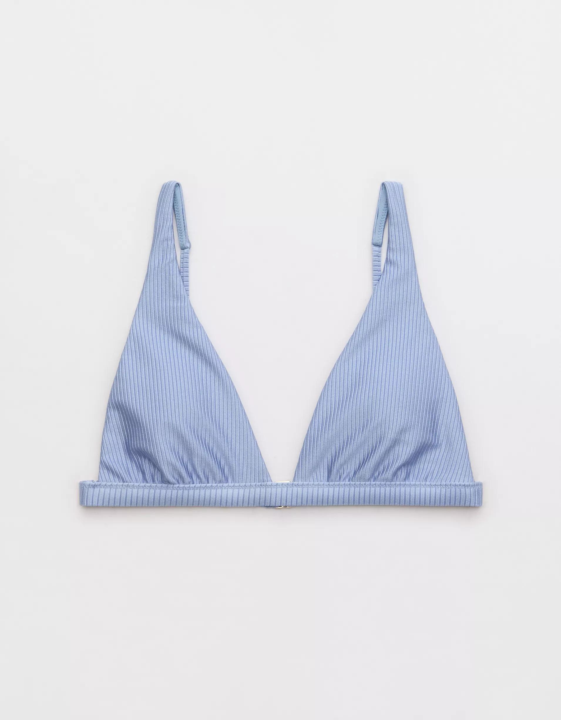 Aerie Shine Rib Plunge Bikini Top Product Image