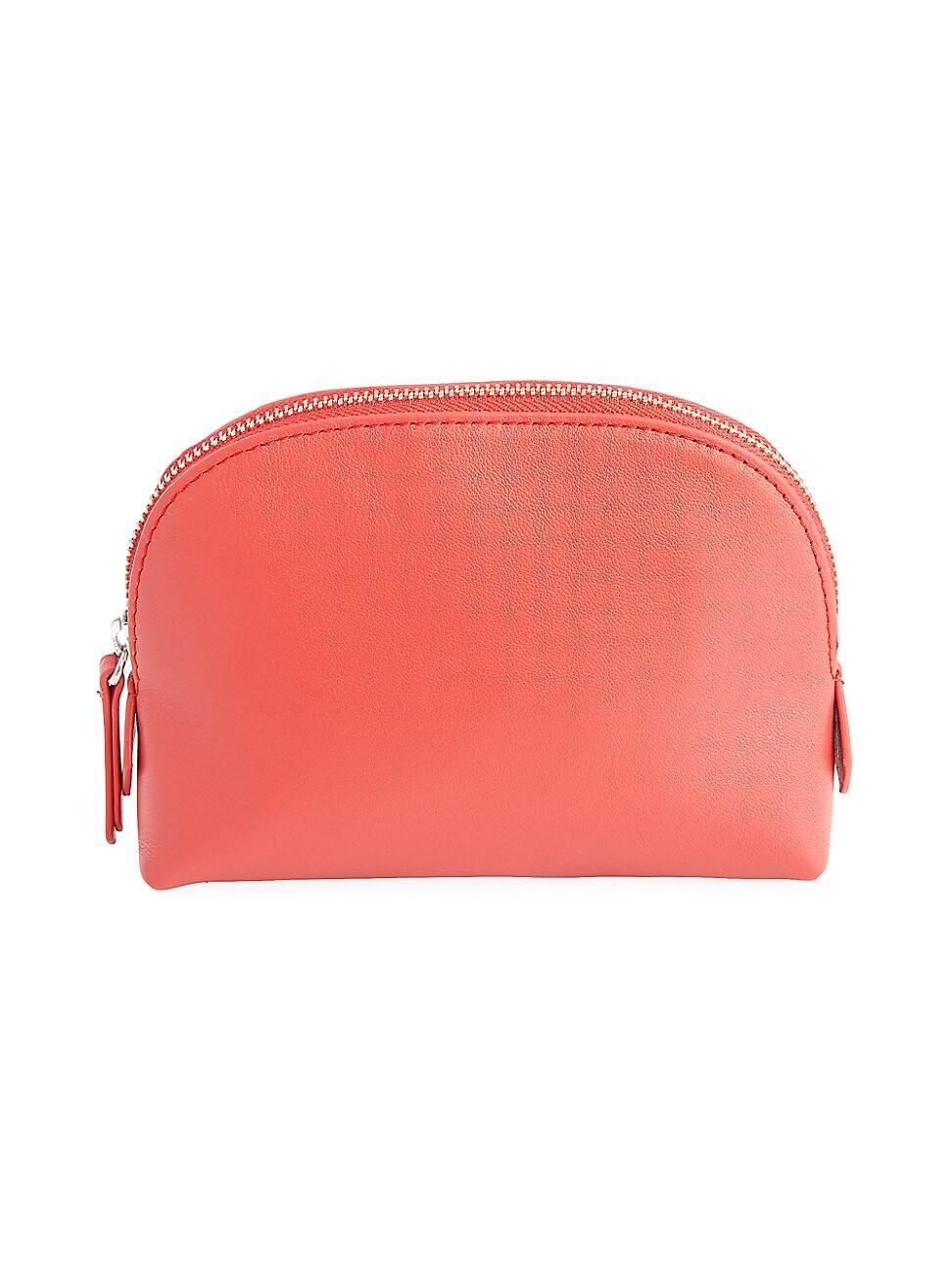 Womens Compact Leather Cosmetic Bag Product Image