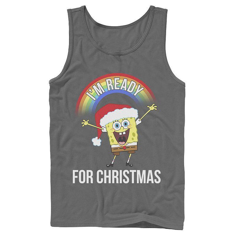 Mens Spongebob Im Ready For Christmas Rainbow Tank Top Product Image