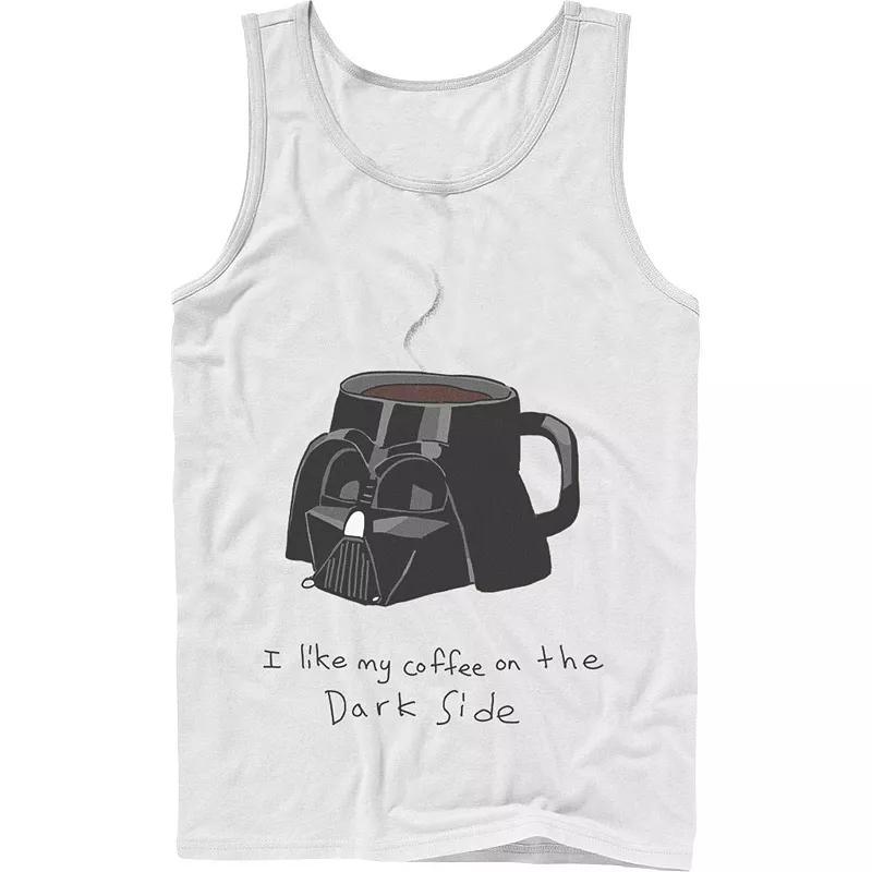 Men's Star Wars Darth Vader Mug I Like My Coffee On The Dark Side Tank Top, Size: XL, Athletic Grey Product Image