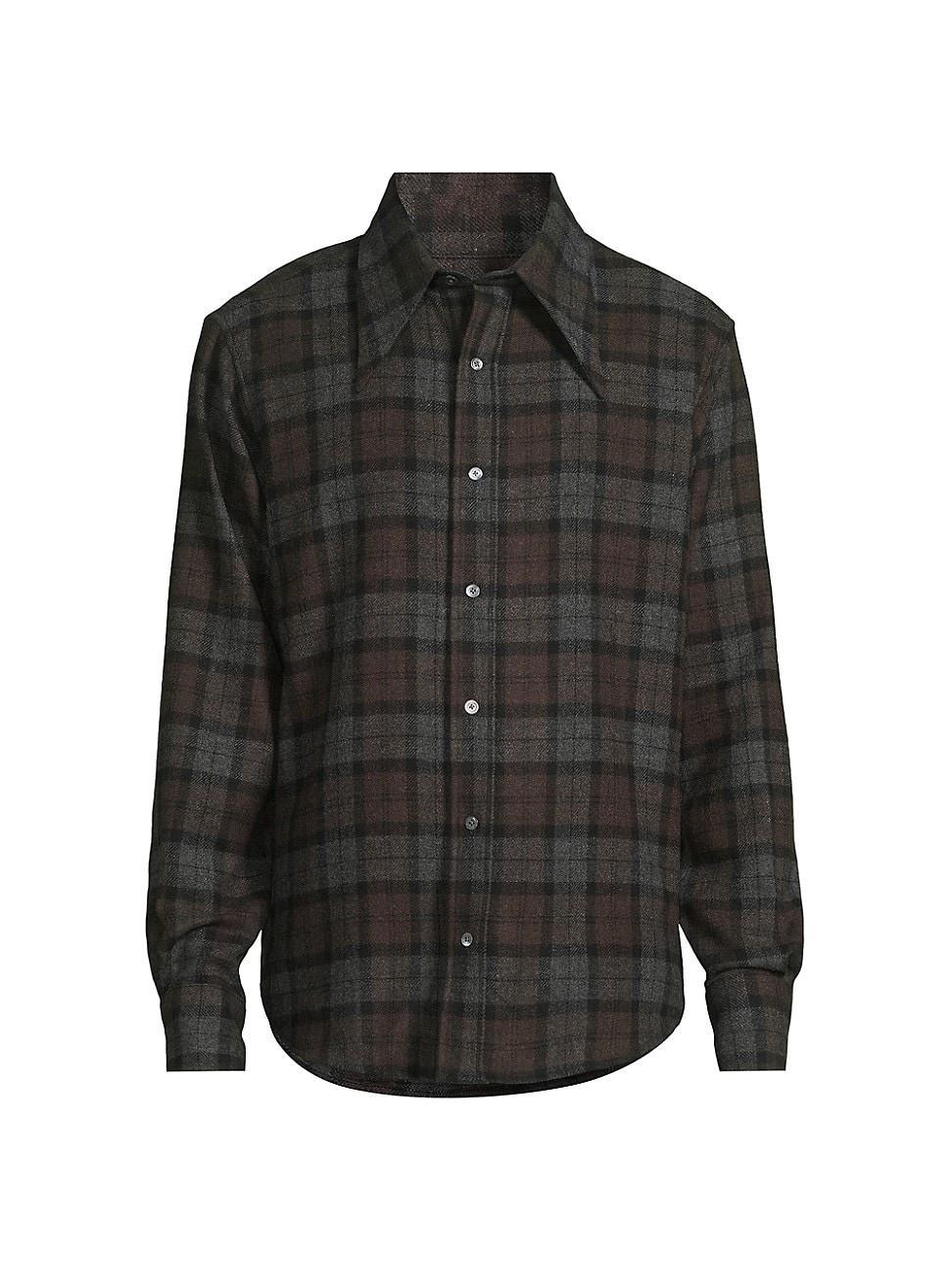 Mens Signature Plaid Flannel Shirt Product Image