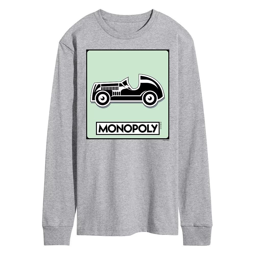 Men's Monopoly Car Game Token Long Sleeve Graphic Tee,  Product Image