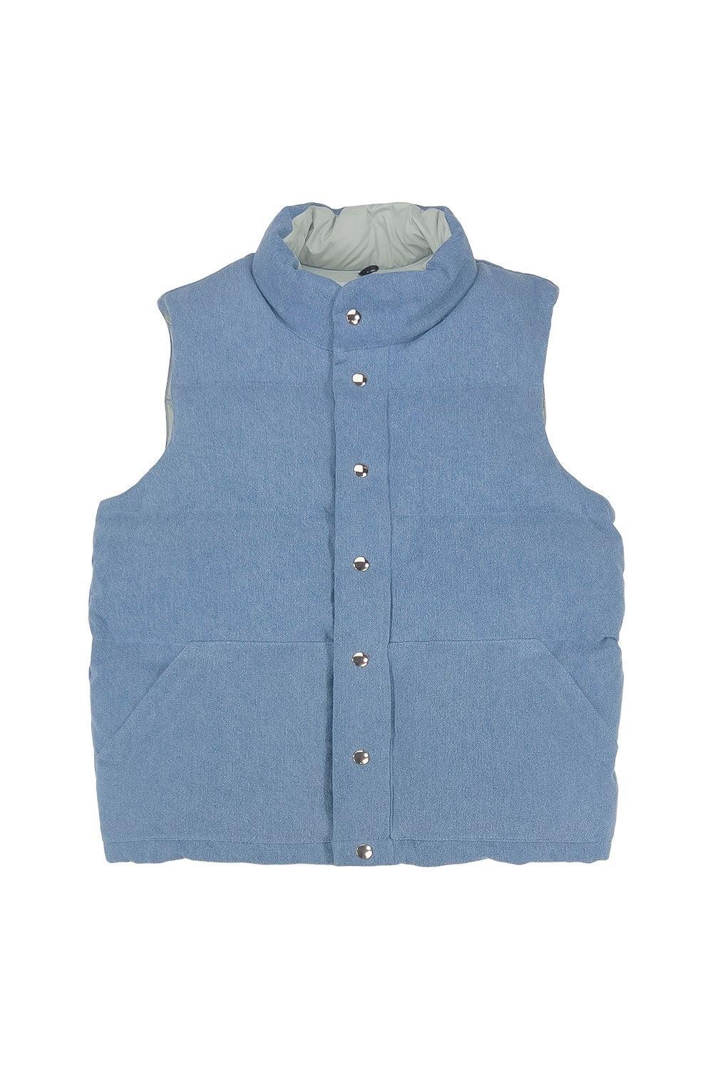 Hemp Denim Vest with Recycled Down Male Product Image