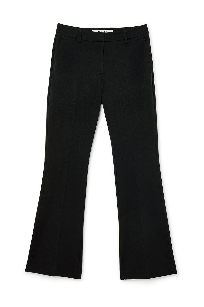 Flared Mid Waist Suit Pants Product Image