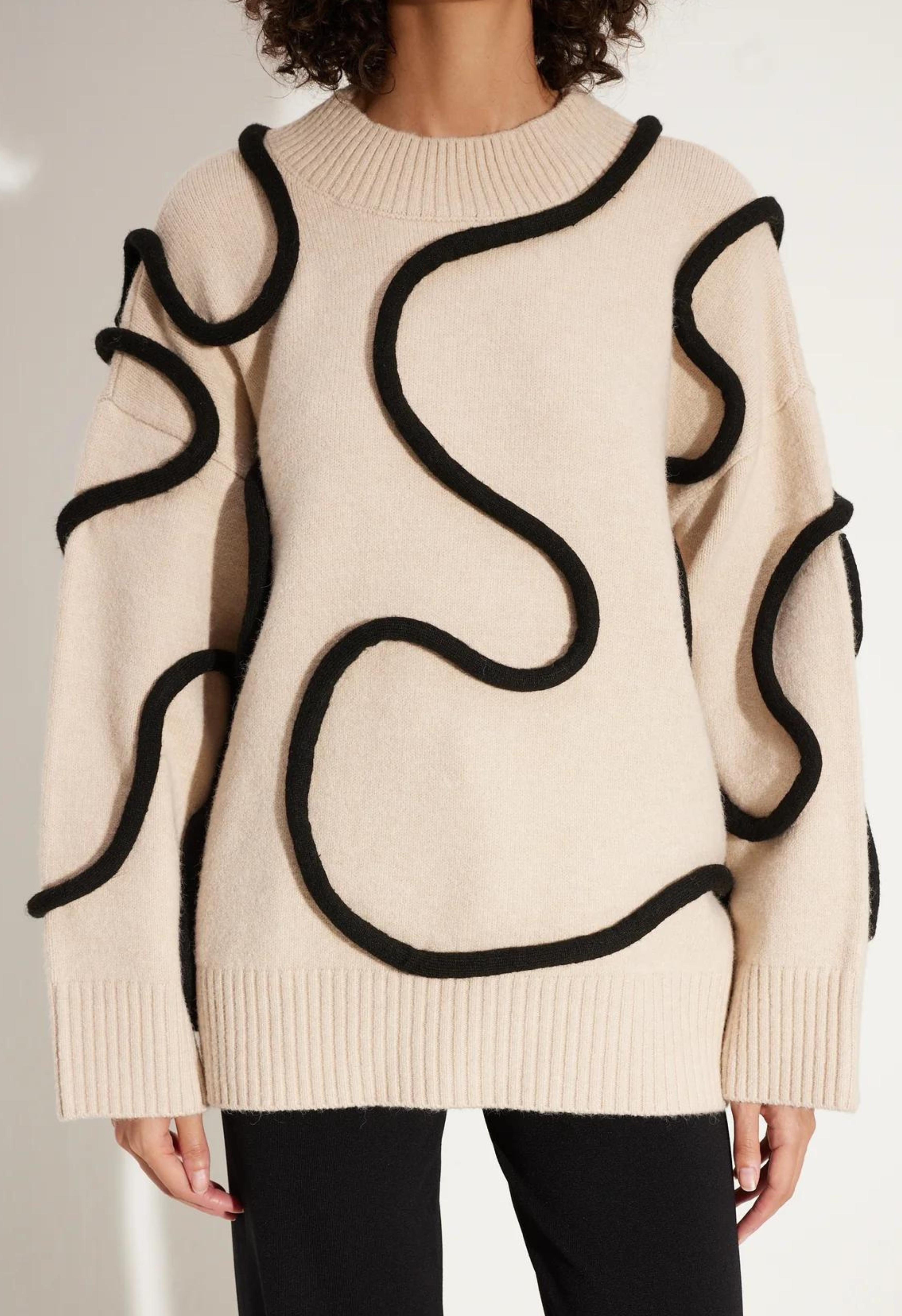 Leigh Squiggle Knit Sweater Product Image