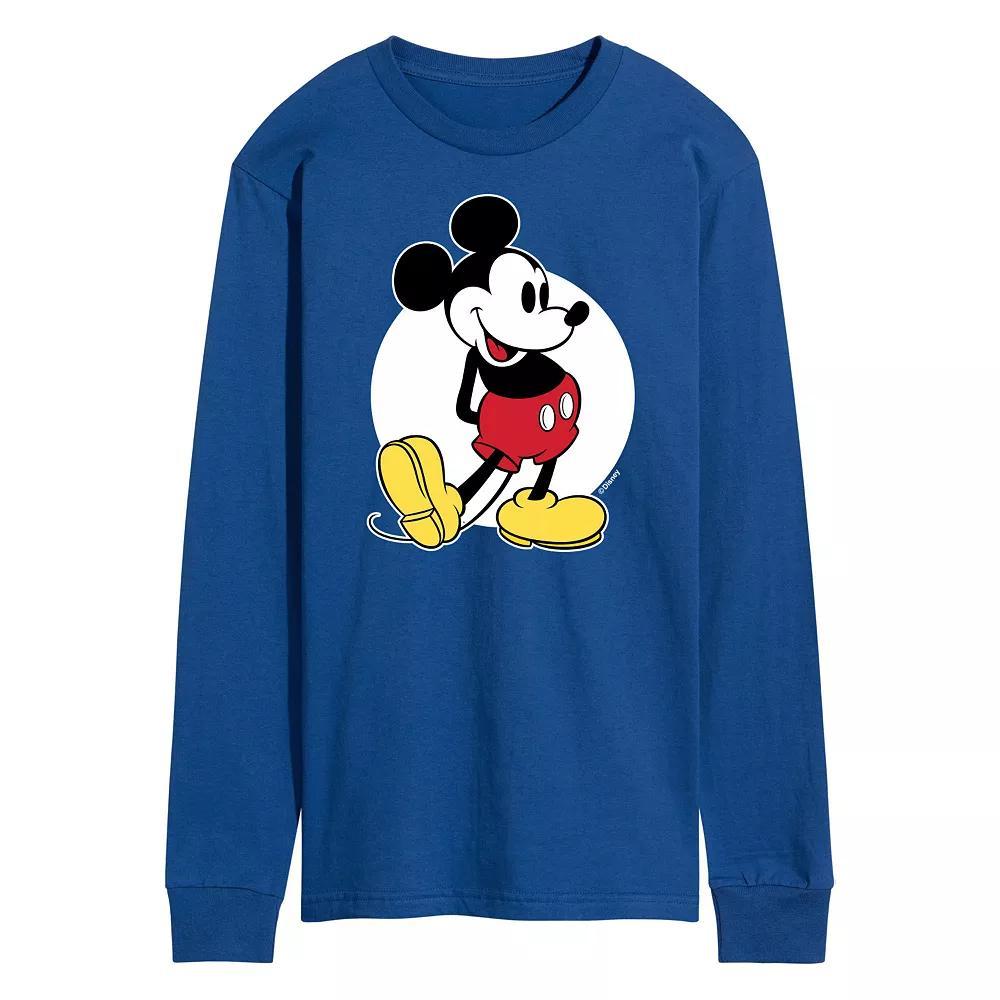 Disney's Mickey Mouse Men's Classic Long Sleeve Graphic Tee, Size: Small, Blue Product Image