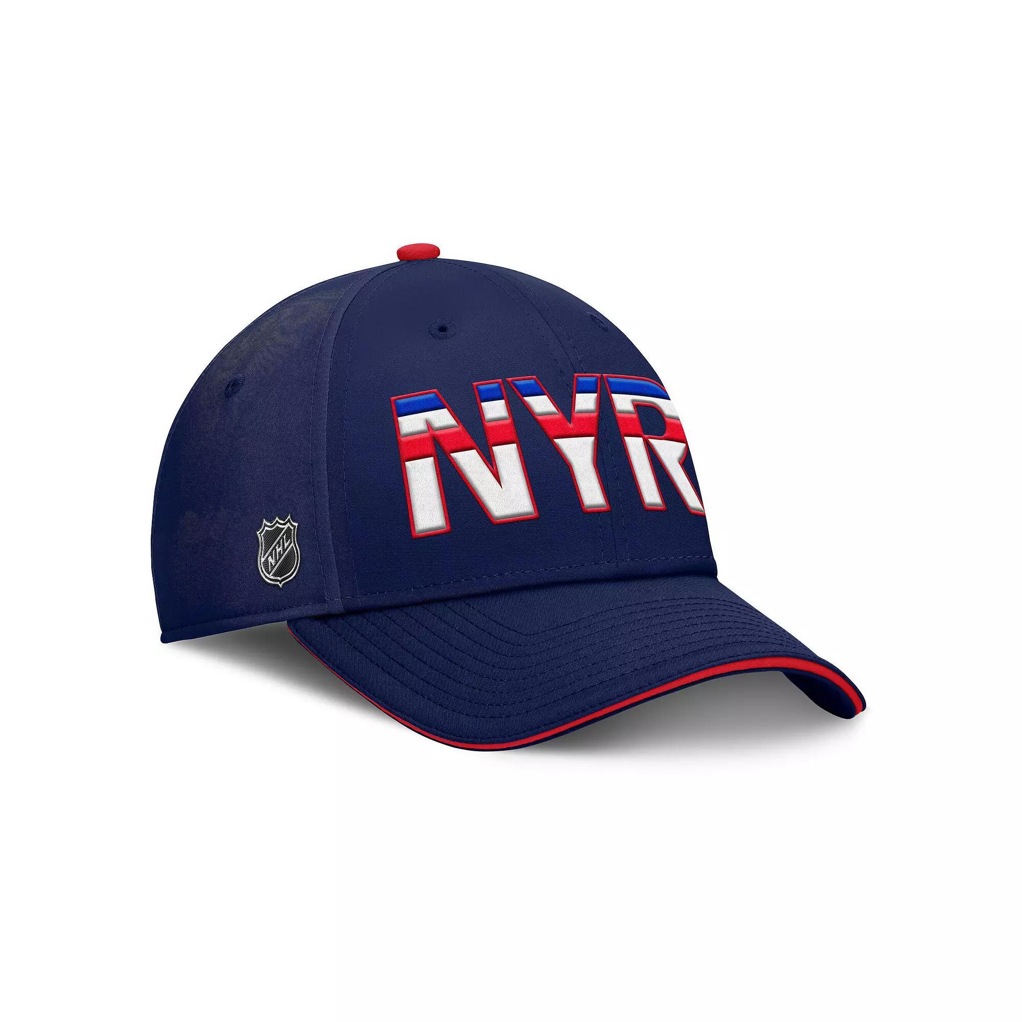 Men's Fanatics Navy/Red New York Rangers Authentic Pro Rink Team Code Flex Hat, Size: Medium/Large, Ran Blue Product Image
