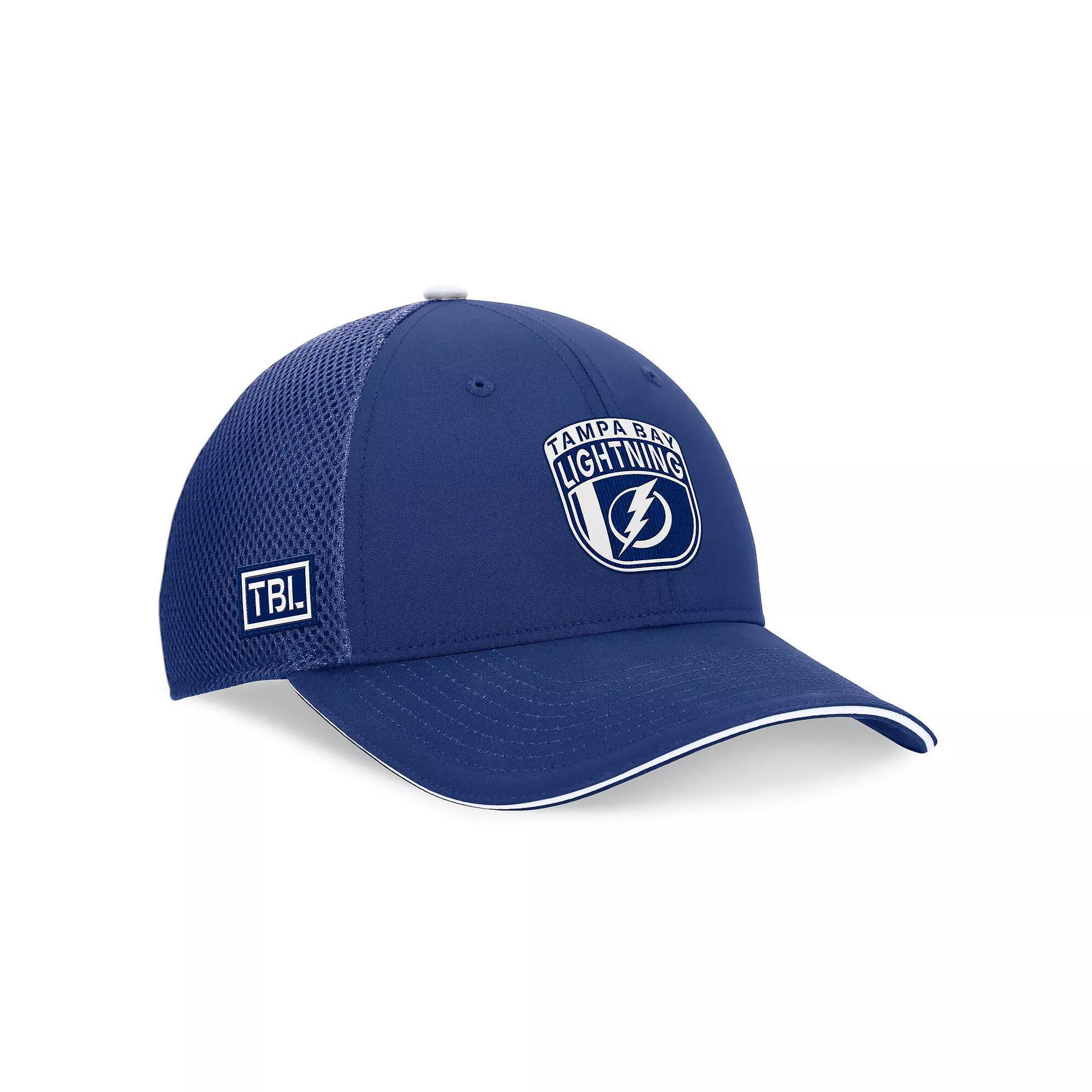 Men's Fanatics Blue Tampa Bay Lightning 2024 NHL Draft On Stage Trucker Adjustable Hat, Lgh Blue Product Image