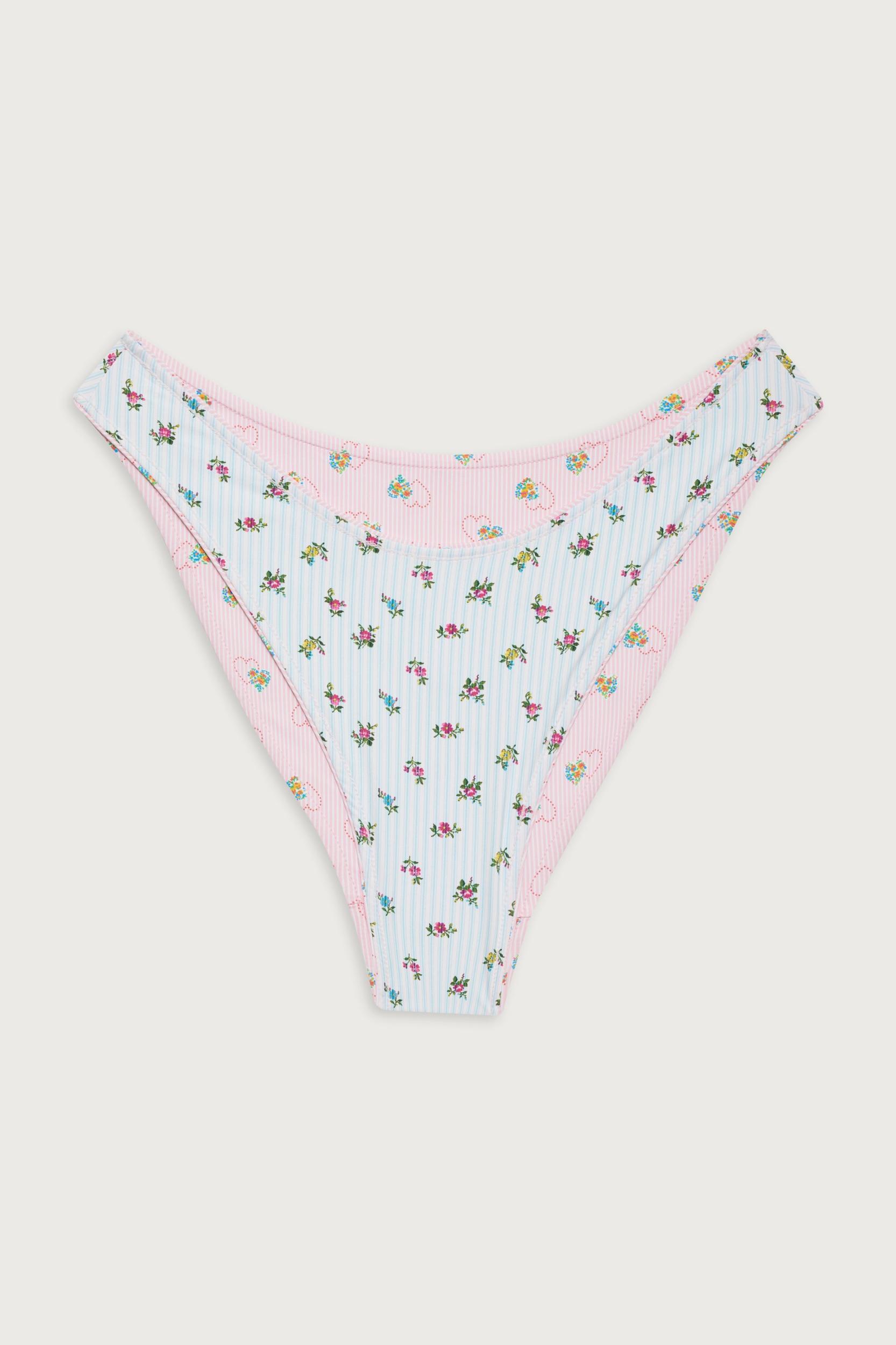 Dove Reversible Classic Bikini Bottom - Sweetheart Stripe Product Image