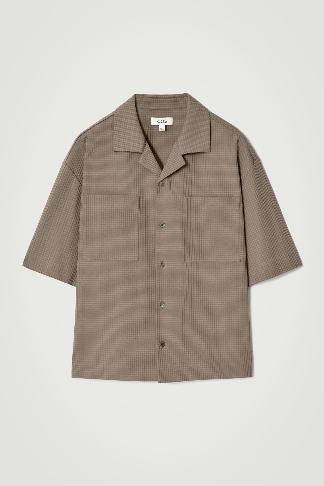 RELAXED TEXTURED COTTON RESORT SHIRT Product Image