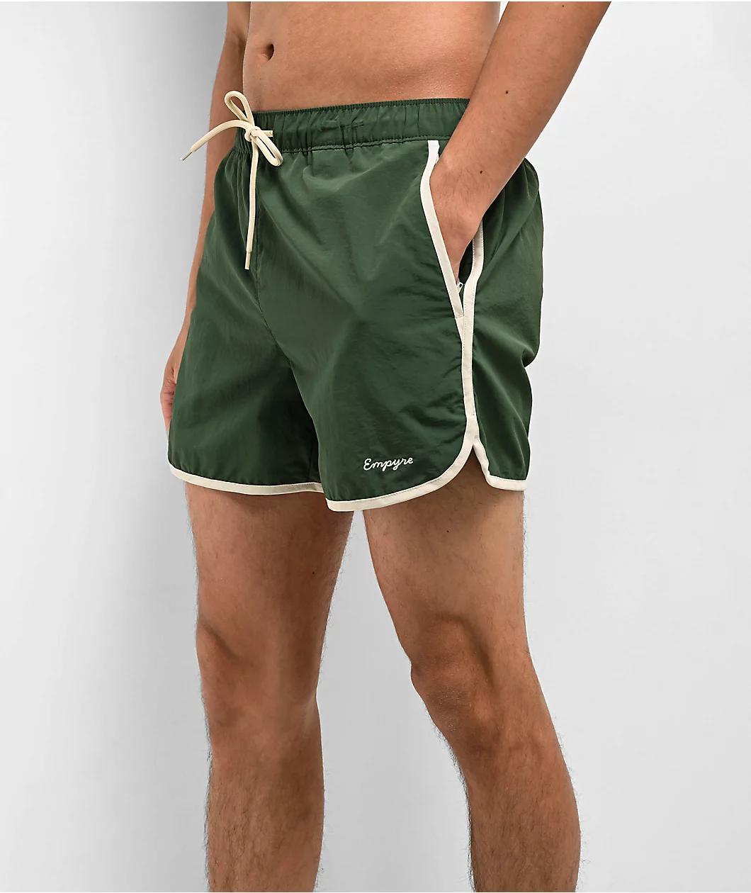 Empyre Carb Dark Green Board Shorts Product Image