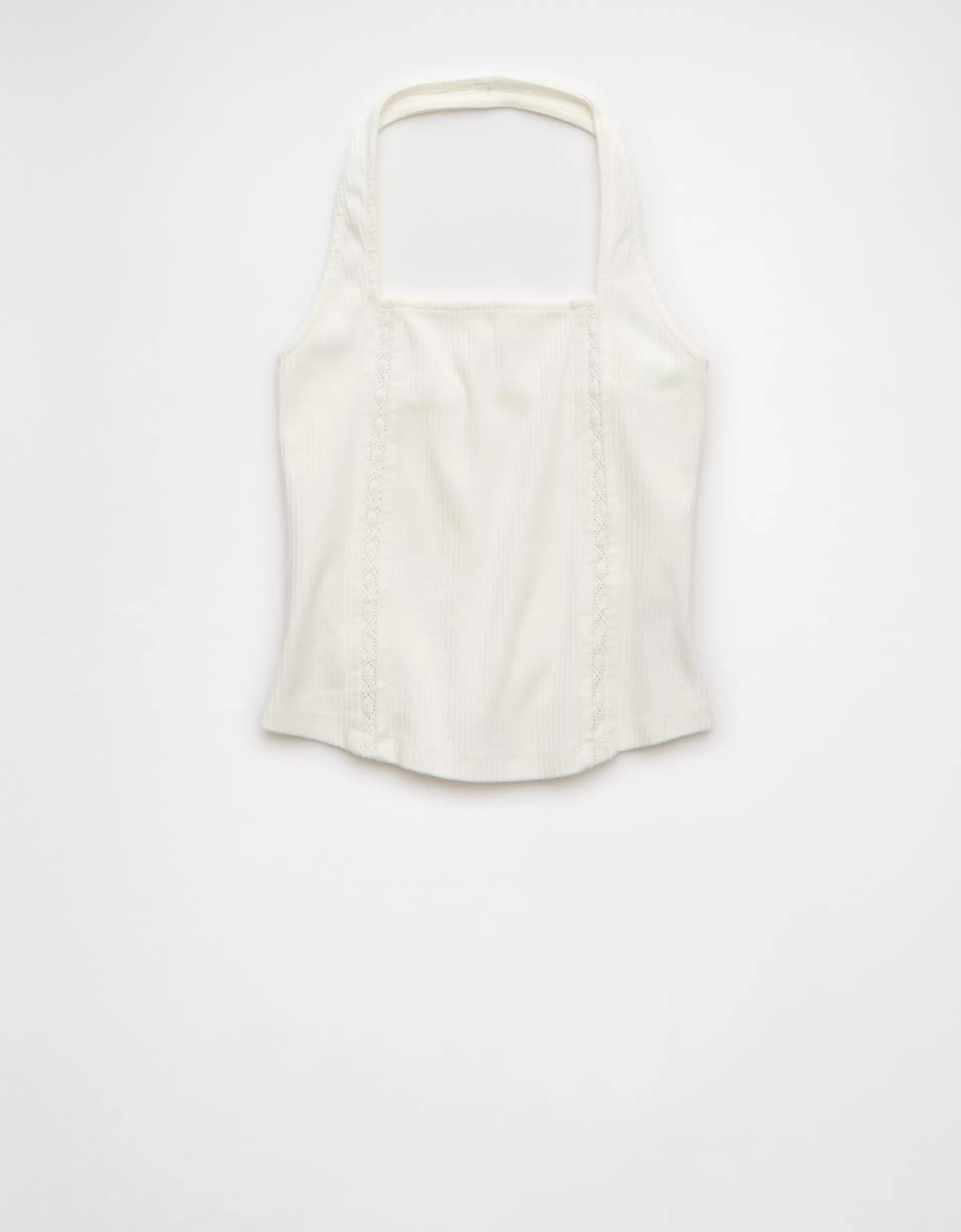 AE Lace Halter Tank Top Product Image