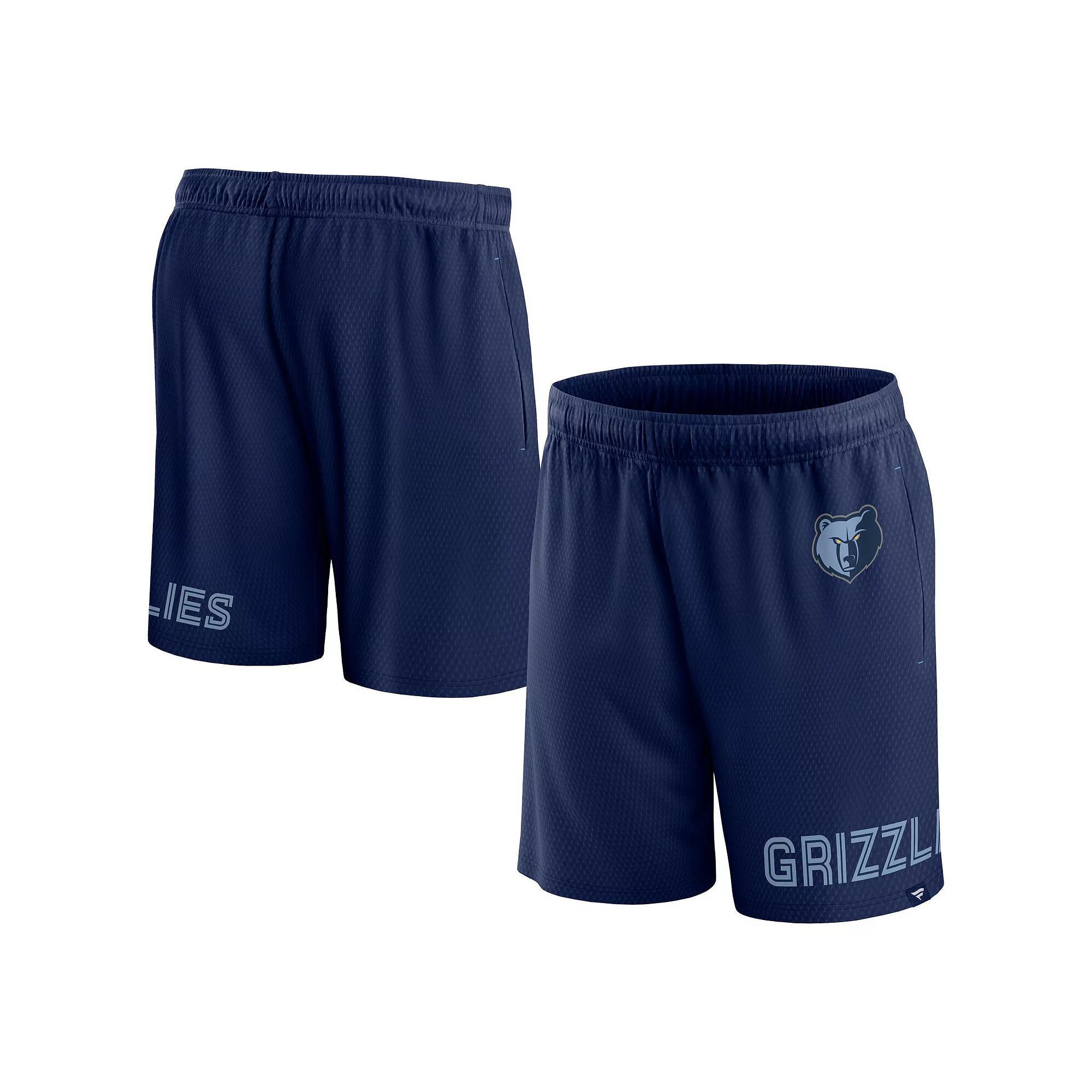Men's Fanatics Branded Navy Memphis Grizzlies Free Throw Mesh Shorts,  Product Image