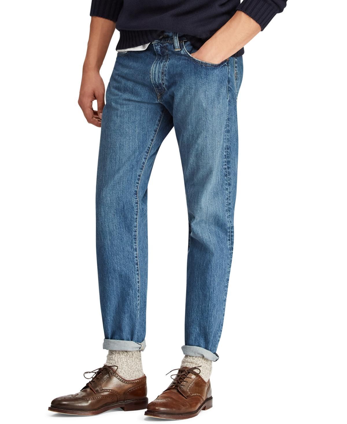 Polo Ralph Lauren Miller Hampton Relaxed Straight-Fit Dark Wash Stretch Jeans Product Image