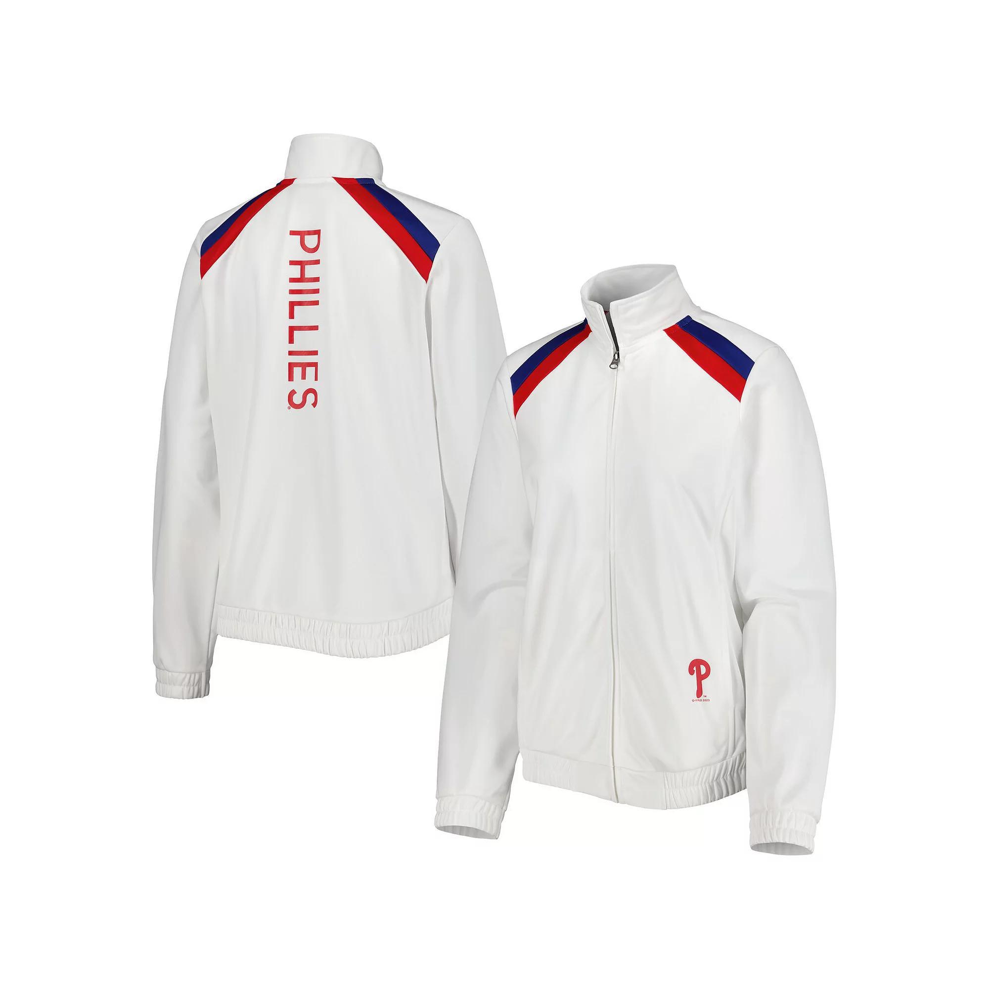 Women's G-III 4Her by Carl Banks White Philadelphia Phillies Red Flag Full-Zip Track Jacket, Size: XS Product Image