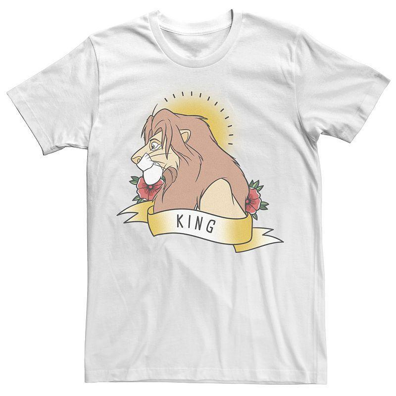 Men's Disney's The Lion King Simba King Tattoo Tee, Size: Medium, Black Product Image