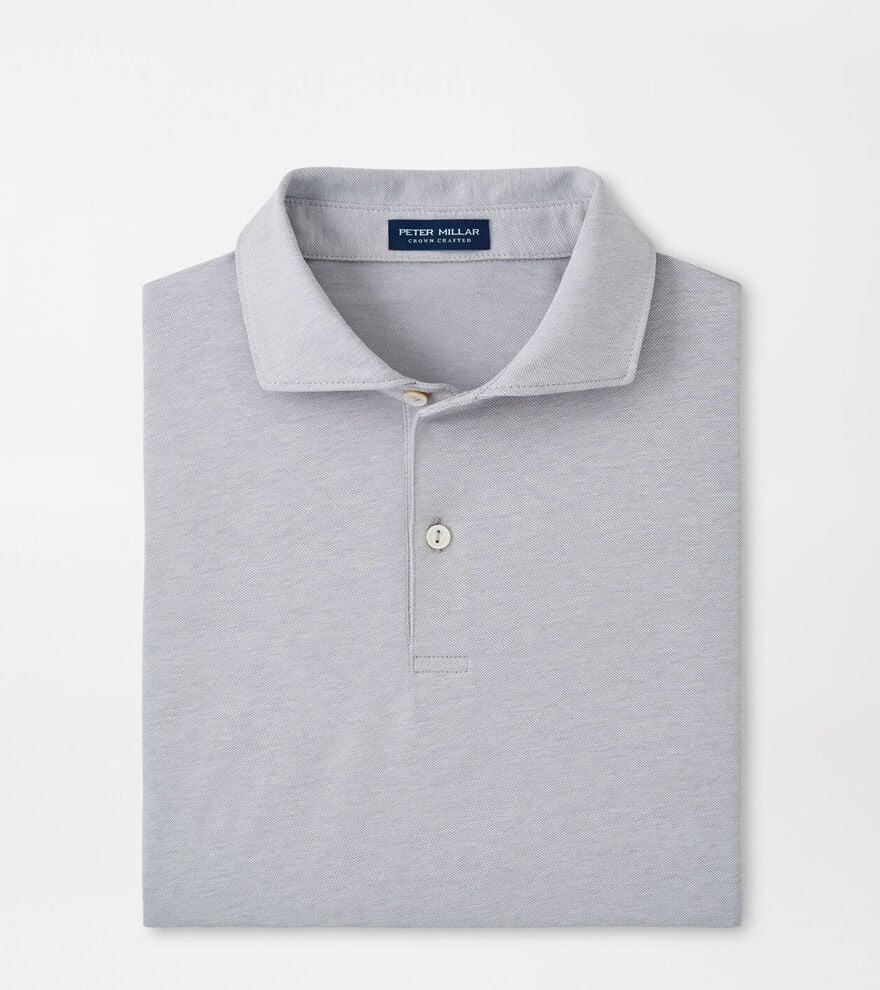 Peter Millar Mens Albatross Cotton Blend Piqu Polo | Color: Gale Grey | Size: XL Product Image