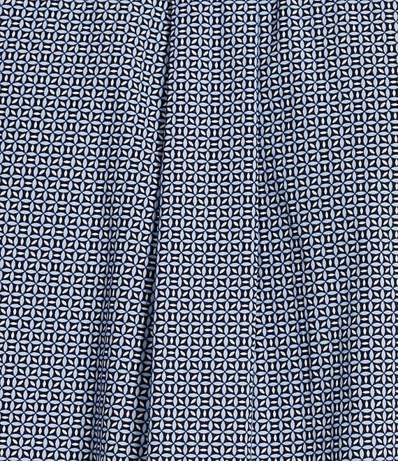 Roundtree & Yorke Long Sleeve Geometric Print Slub Sport Shirt Product Image