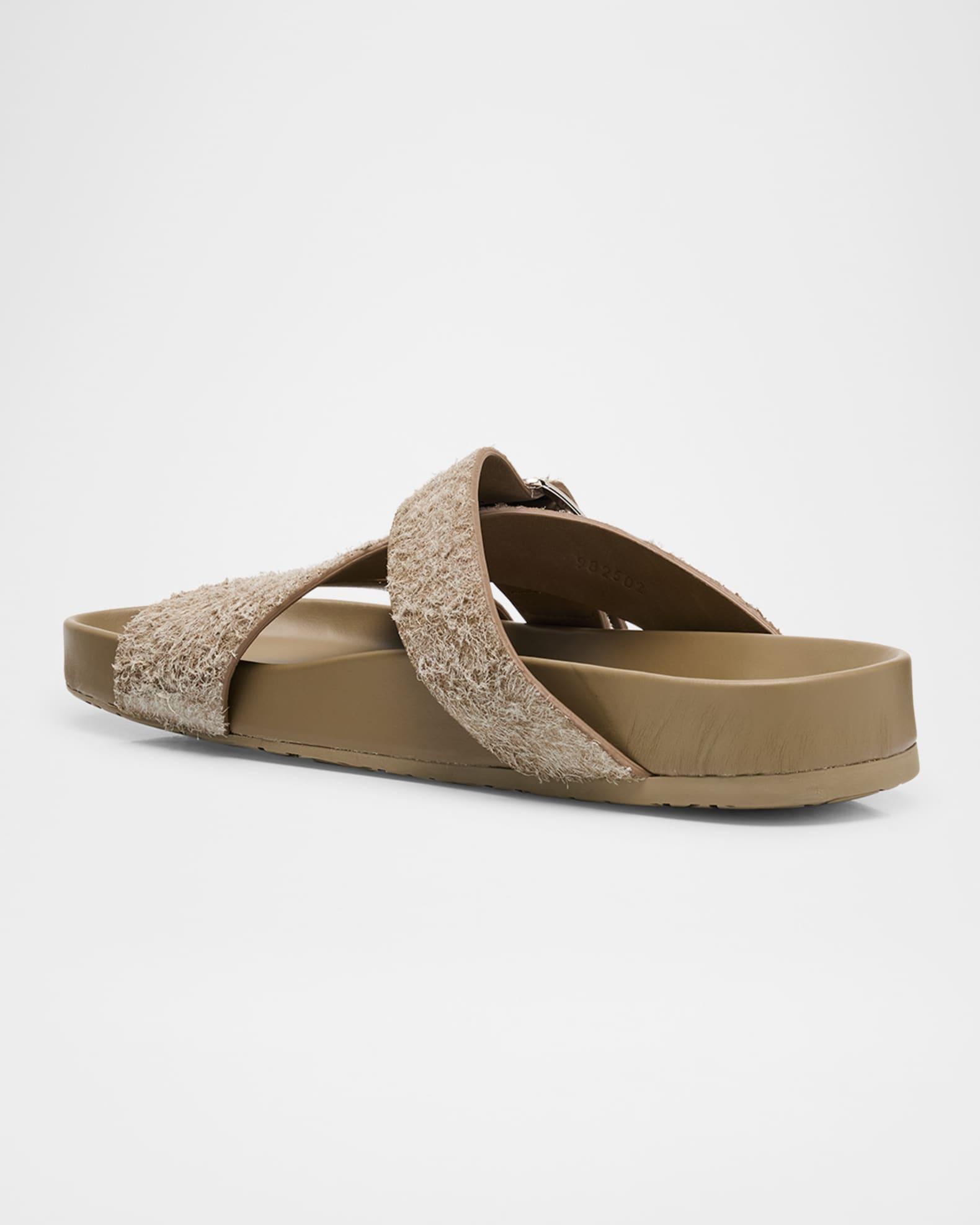 Men's Ease Brushed Suede Buckle Slide Sandals Product Image