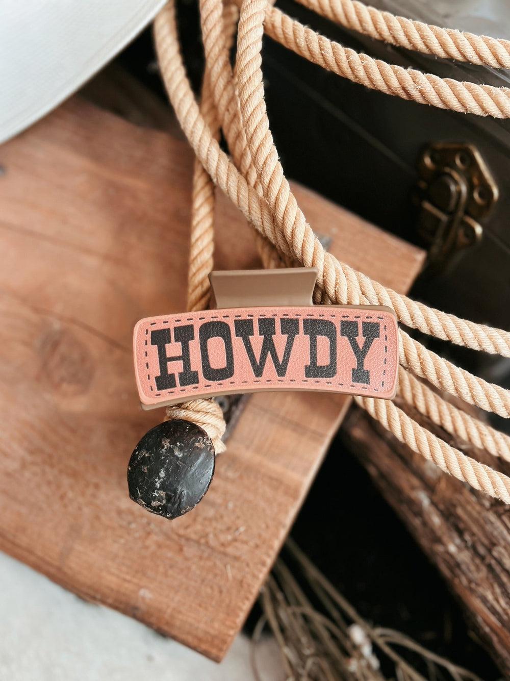 Western Style Howdy Claw Clip Product Image