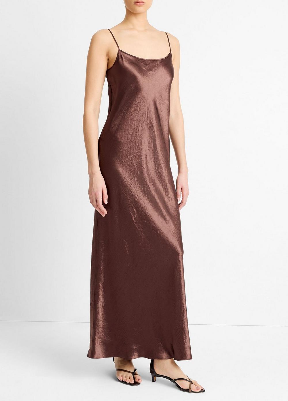 Satin Bias Maxi Slip Dress Product Image