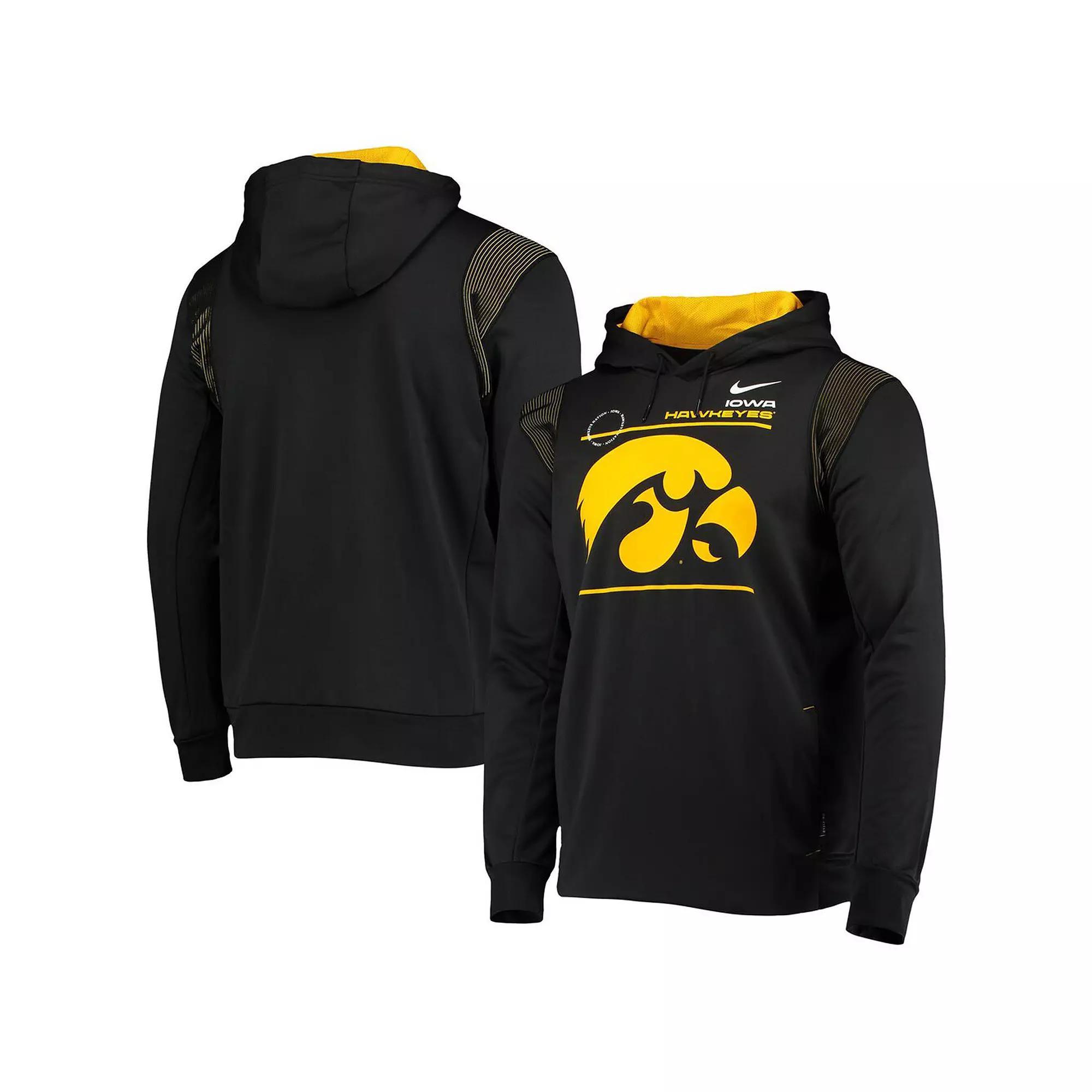 Men's Nike Black Iowa Hawkeyes 2021 Team Sideline Performance Pullover Hoodie,  Product Image