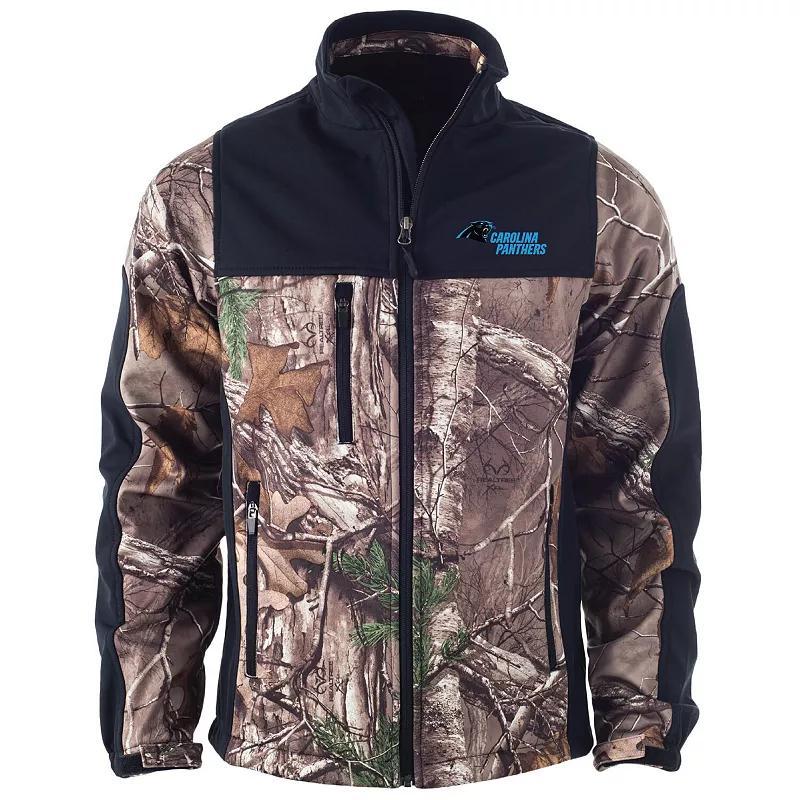 Mens Dunbrooke Realtree Camo/Black Carolina Panthers Circle Hunter Softshell Full-Zip Jacket Product Image