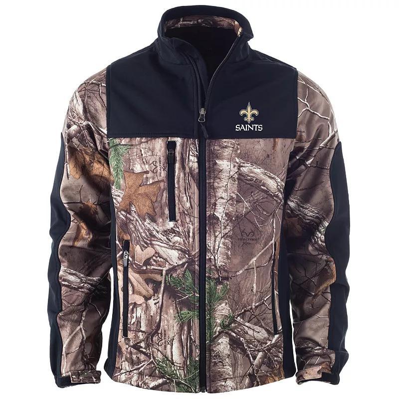 Mens Dunbrooke Realtree Camo/Black Carolina Panthers Circle Hunter Softshell Full-Zip Jacket Product Image