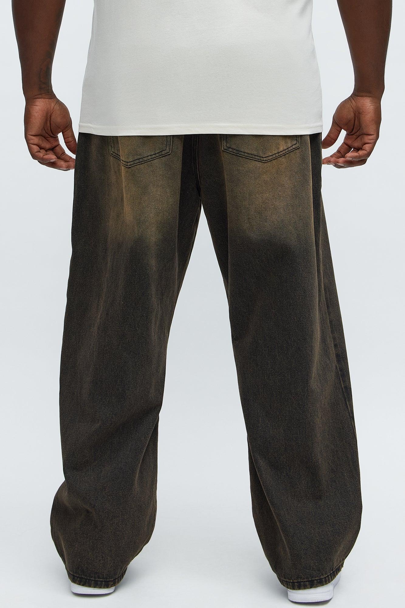 Baggy Dark Wave Jeans - Black Wash Product Image