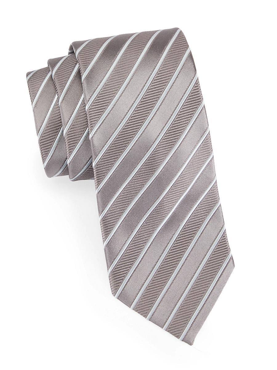 Mens Diagonal Stripe Silk Jacquard Tie Product Image