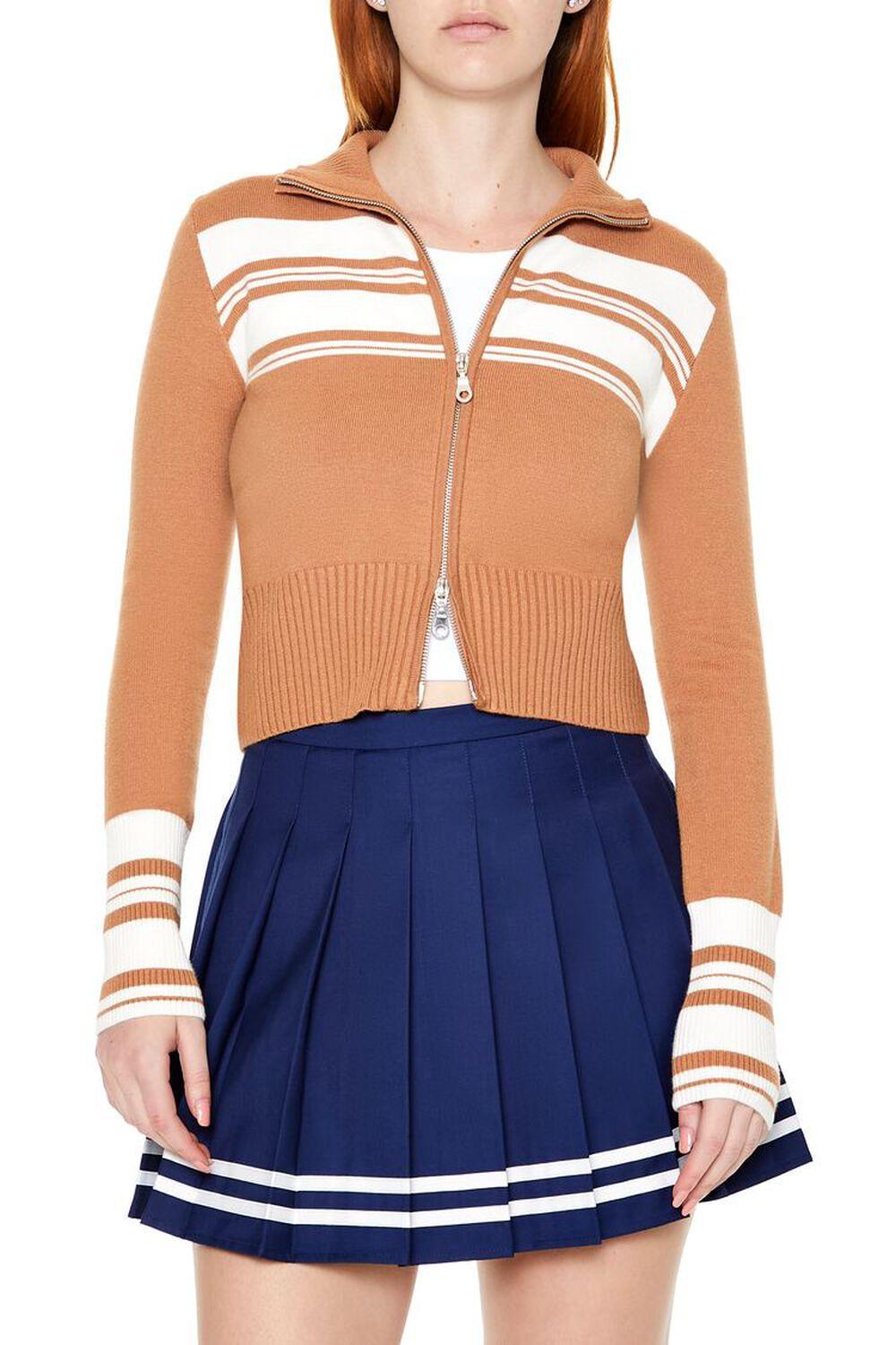 Striped Zip-Up Sweater | Forever 21 Product Image