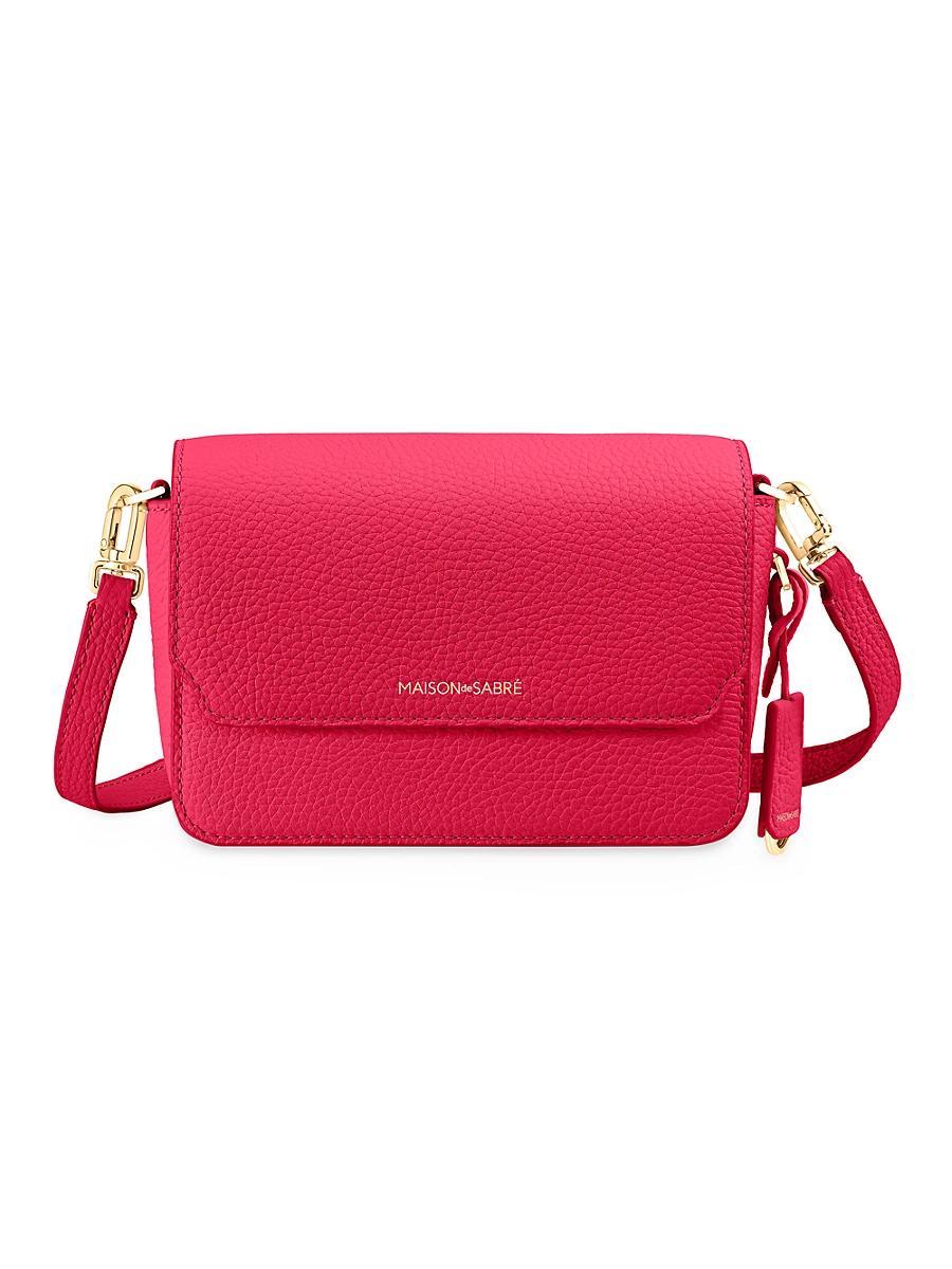 Womens Mini Leather Flap Bag Product Image