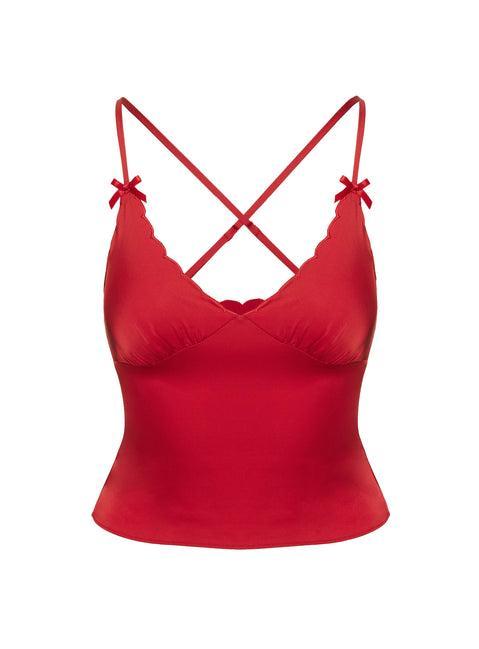 Satina Top Red Product Image