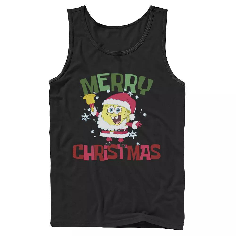 Men's Nickelodeon Spongebob Squarepants Santa Outfit Merry Christmas Graphic Tank Top,  Product Image