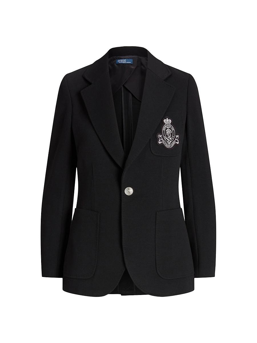 Womens Logo Single-Breasted Blazer Product Image